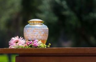 urn on a table